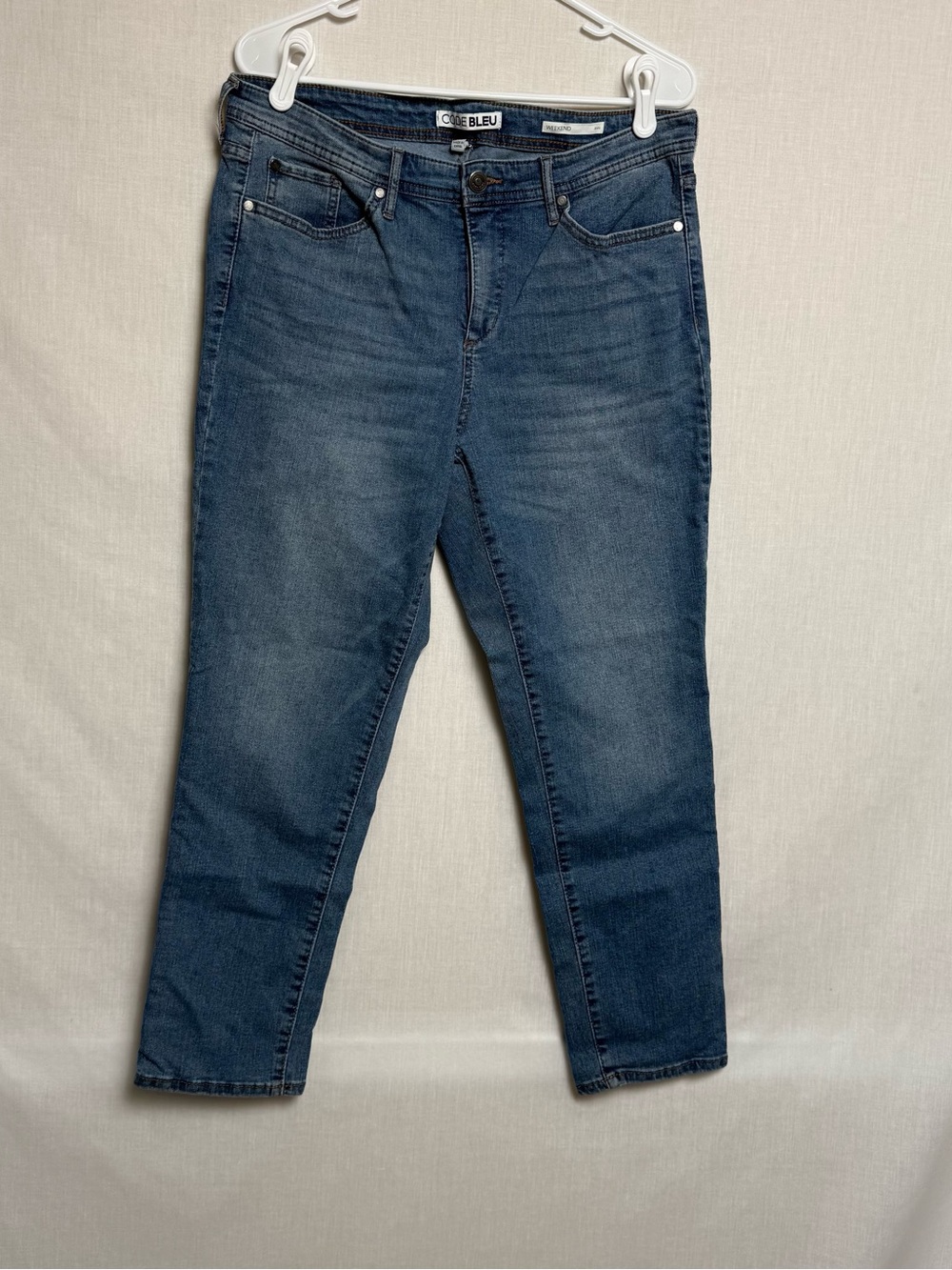Code Bleu Weekend Skinny Jeans Women’s Size 12 Light Wash Stretch Denim